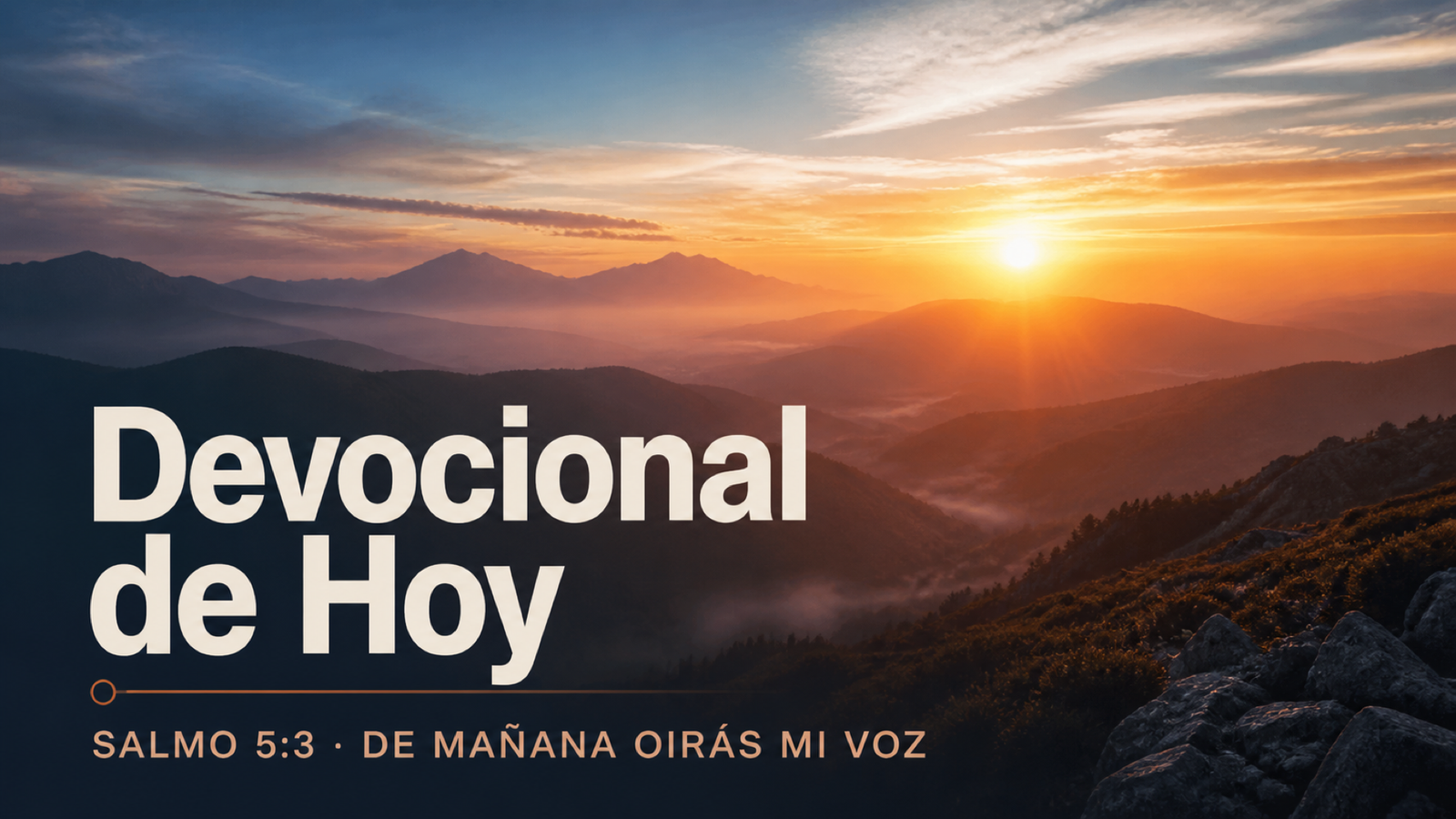 Amanecer sobre las montañas